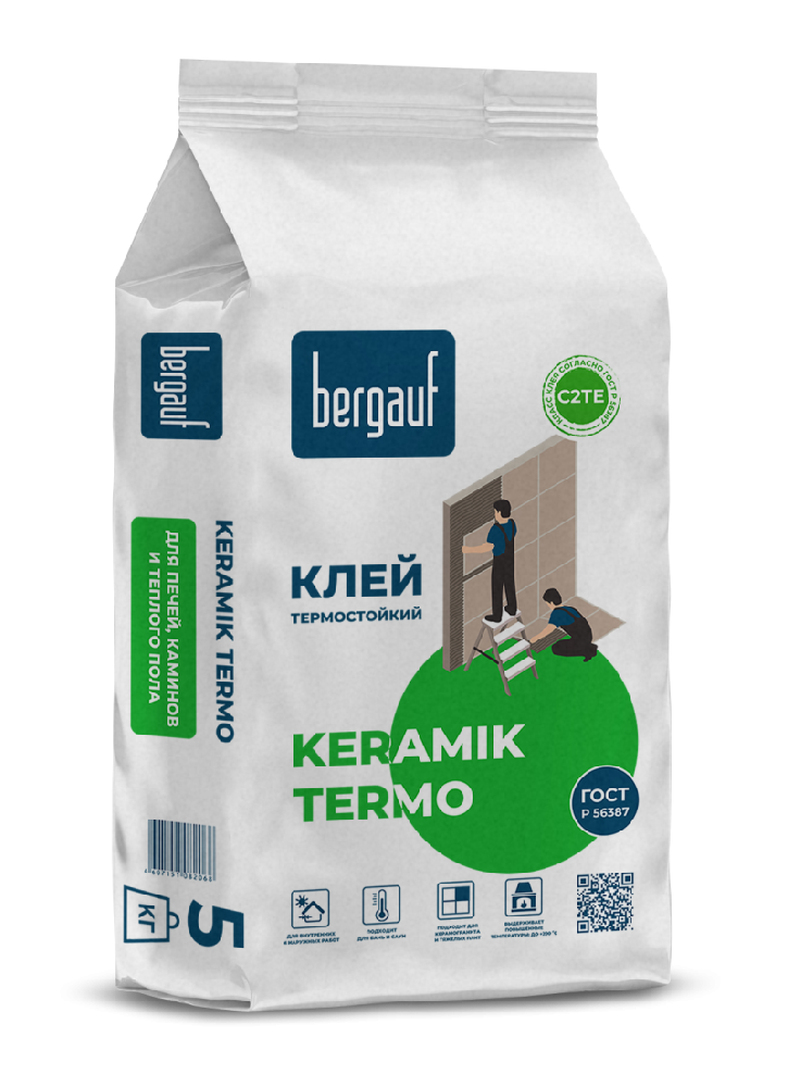 Клей БЕРГАУФ Keramik Termo C2 TЕ /5кг/6 шт/108шт/