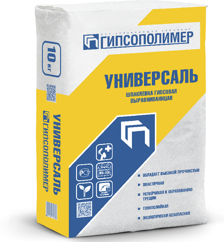 Шпаклевка Гипсополимер Универсаль, 10 кг, гипсовая купить в Ижевске